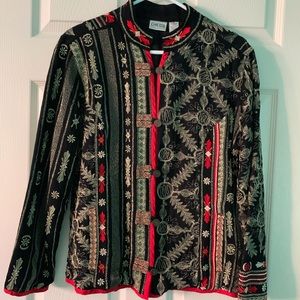 Stunning Chico Asian Inspired Jacket, Size 1, EUC